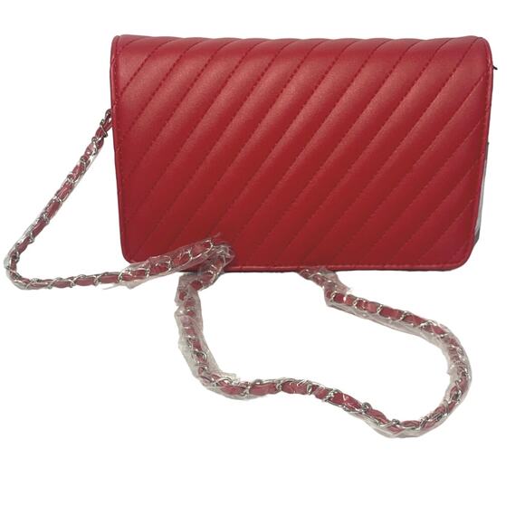 Bagley Mischka Studio Crossbody Red Vegan Leather Handbag - Picture 2 of 8